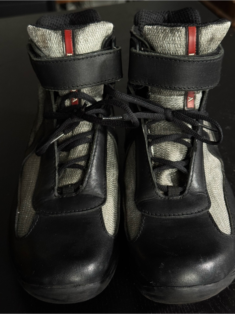 Prada men’s Sneakers Americas Cup Size US11. Hi Top Black/Gray. Excellent